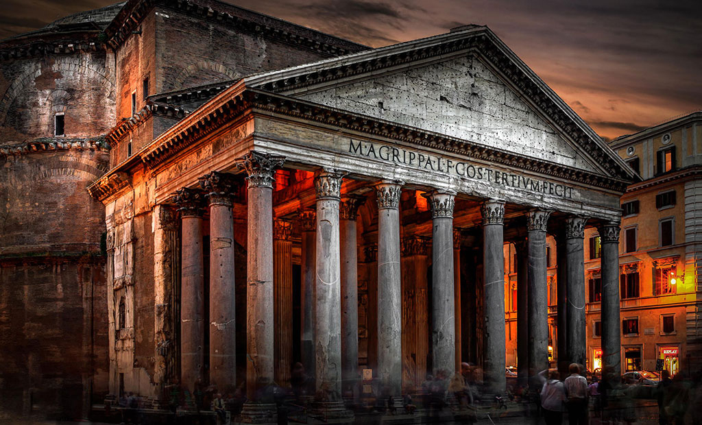 معماری معبد پانتئون رم (خرید سنگ)